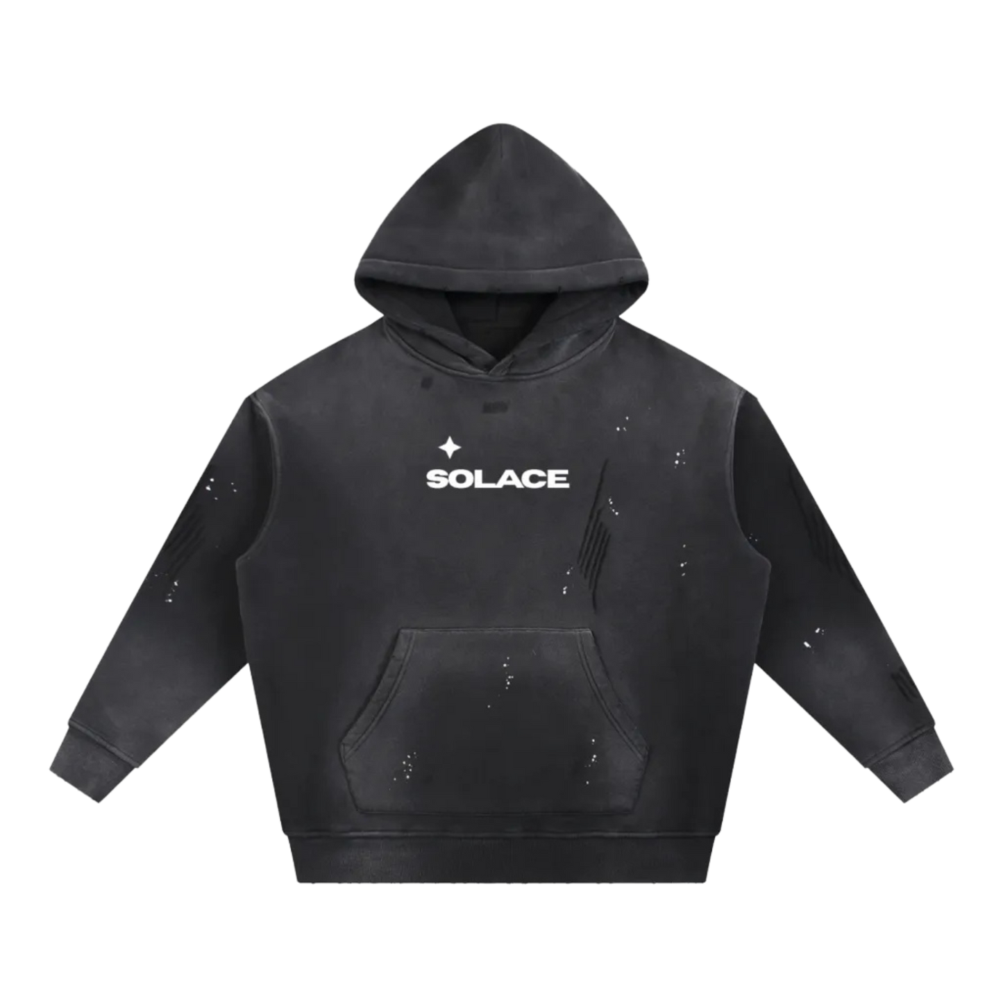 Graphic Newspaper Fleece Hoodie