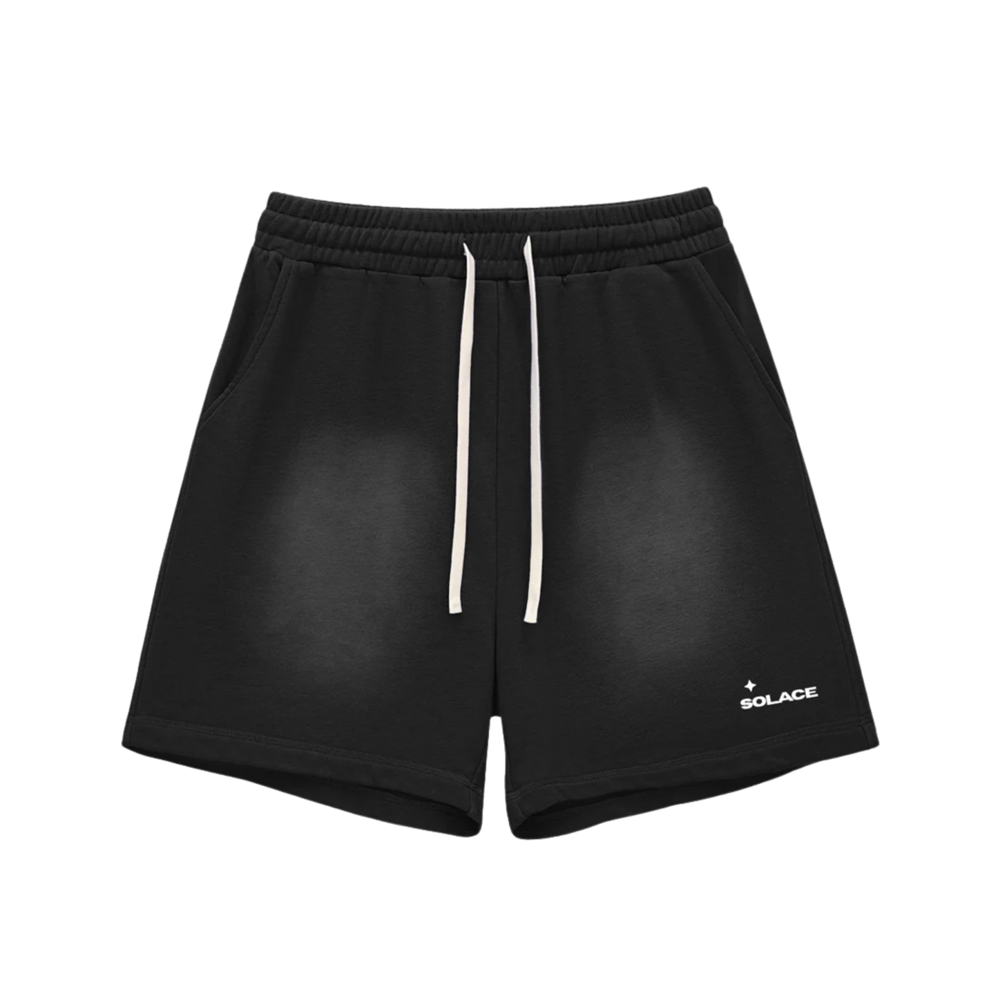 Sun Fade Raw Edge Cotton Shorts