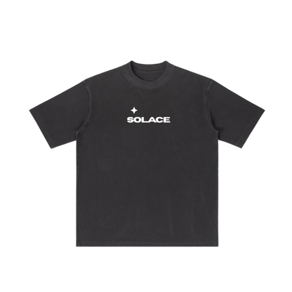 Solace Graphic Newspaper T-Shirt Black