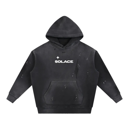 Graphic Newspaper Fleece Hoodie